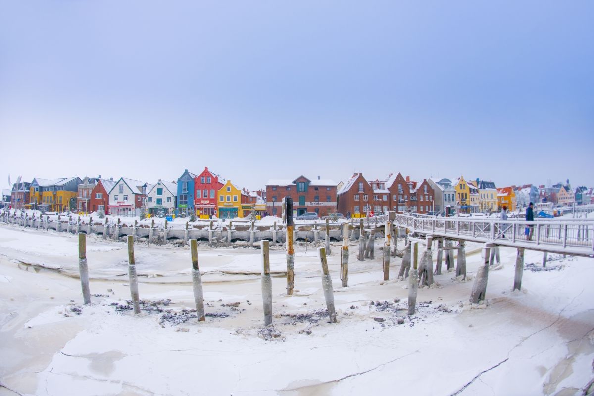 Husumer Hafen im Winter