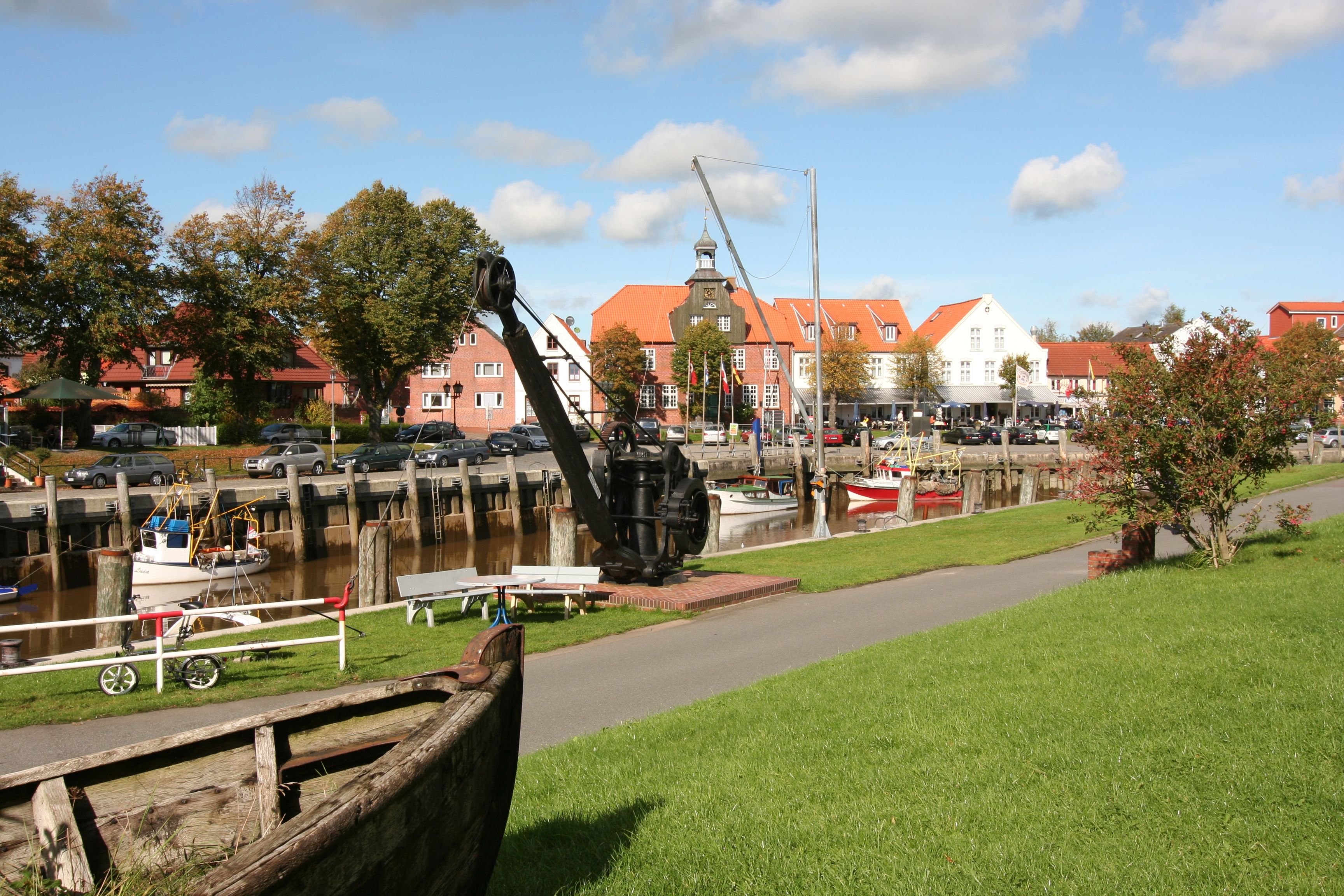 Blick über den Tönninger Hafen