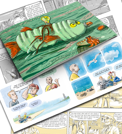 Ausschnitte aus dem Comic-Magazin zum Meeresschutz
