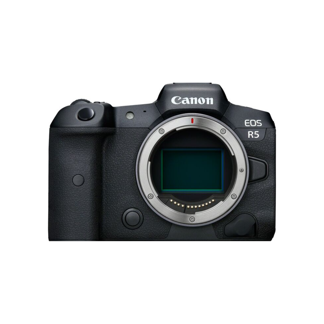 Schwarze Kamera, Modell Canon EOS R5