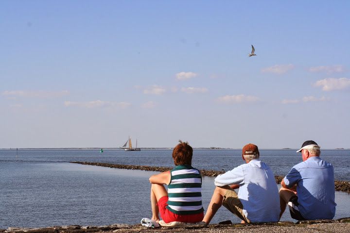 Blick auf das Wasser auf Nordstrand