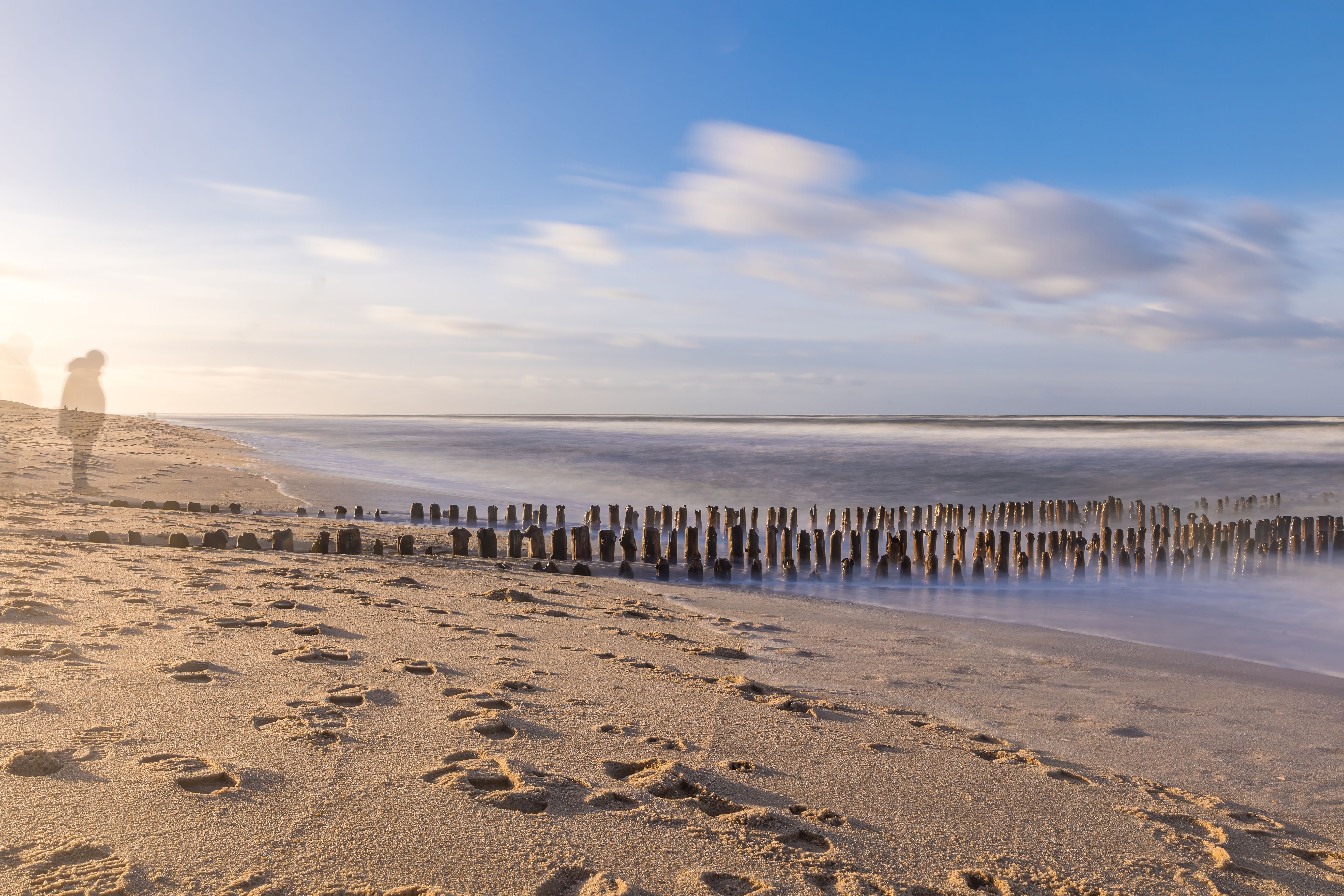 Langzeitbelichtung vom Strand auf Sylt 