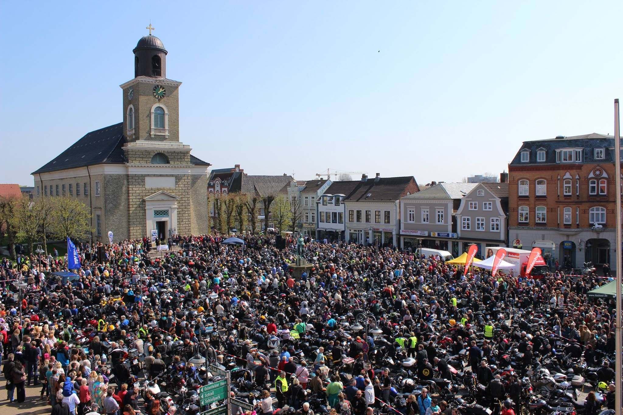 Motorrad Gottesdienst in Husum zu Ostern